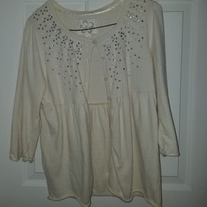 White Cardigan with a Glimmer